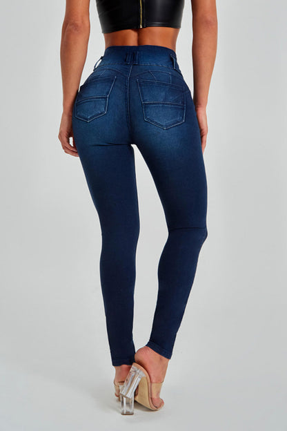 Women's High Waist Skinny Stretch Jeans