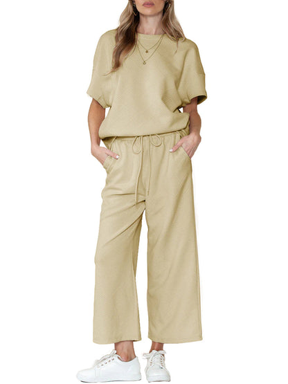Womens Textured Luxury Lounge Set