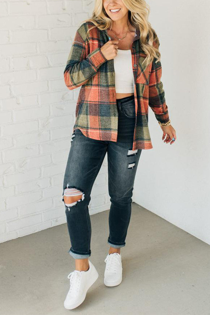 Women's Channing Brushed Plaid Top