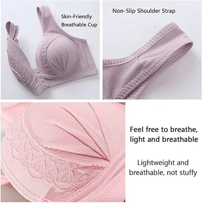 🔥BUY 1 GET 2 FREE -Front Button Breathable Skin-Friendly Bra