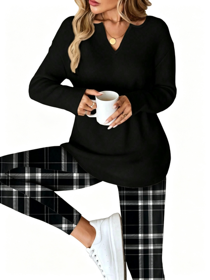 Fall Cozy Casual Matching Two Piece Outfit