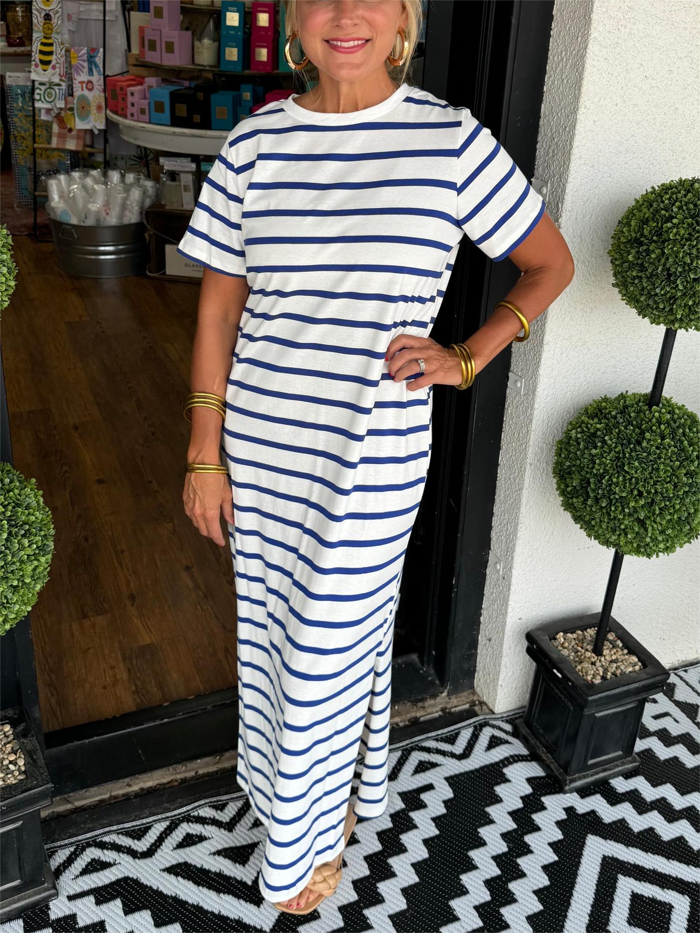 ✨Women's Summer Striped T-Shirt Dress (Buy 2 Free Shipping)