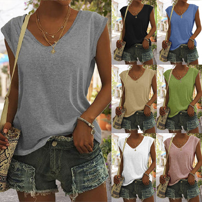 Comfortable Casual Solid Multicolor T-Shirt