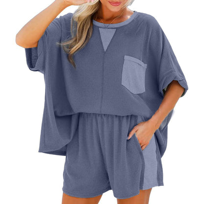 ⏰Hot Sale-Womens Summer Waffle Knit 2 Piece Outfits