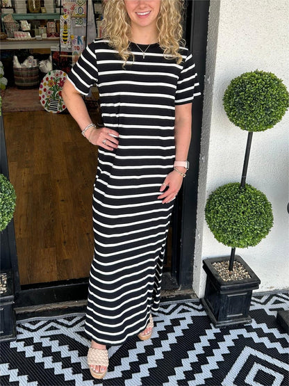✨Women's Summer Striped T-Shirt Dress (Buy 2 Free Shipping)