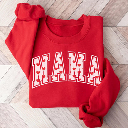 Valentines Mom Heart Crewneck Sweatshirt