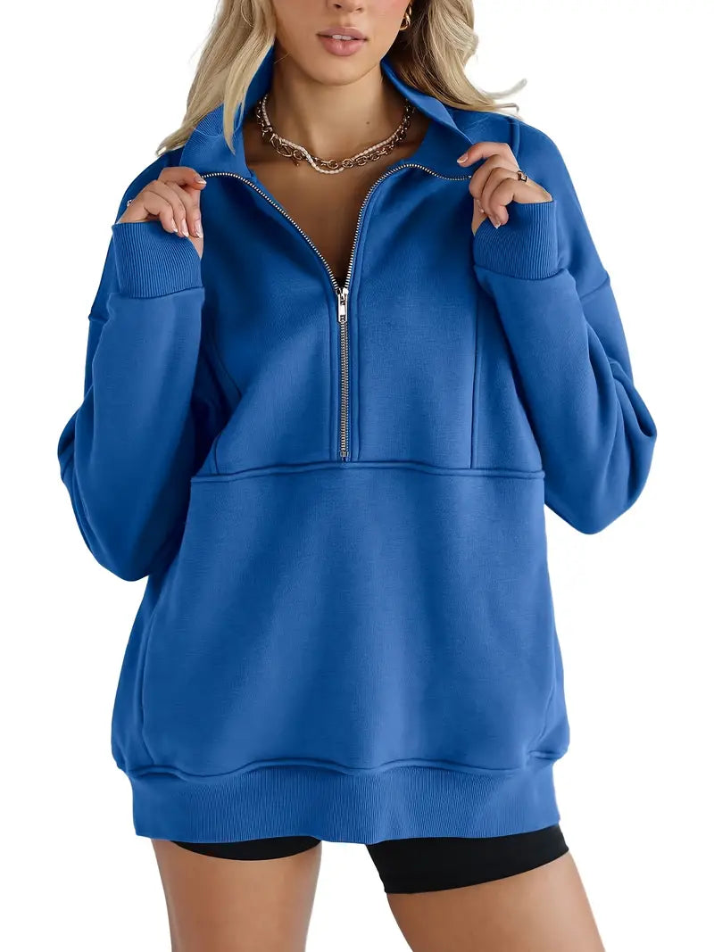 Half-Zip Pullover Sweatshirt (Buy 2 Free Shipping)