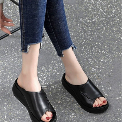 💖MOTHER'S DAY SALE - 48% OFF🎁2023 WOMEN'S NEW THICK-BOTTOMED FISH MOUTH SLIPPERS