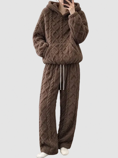 Winter Cozy Matching Hoodie & Pant Set