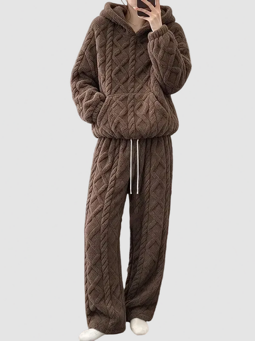 Winter Cozy Matching Hoodie & Pant Set