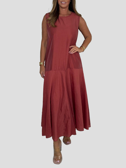 Sleeveless Round Neck Maxi Dress