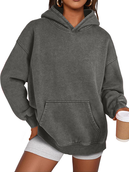 ✨Unisex Casual Oversized Acid Wash Tops Hoodie Pullover