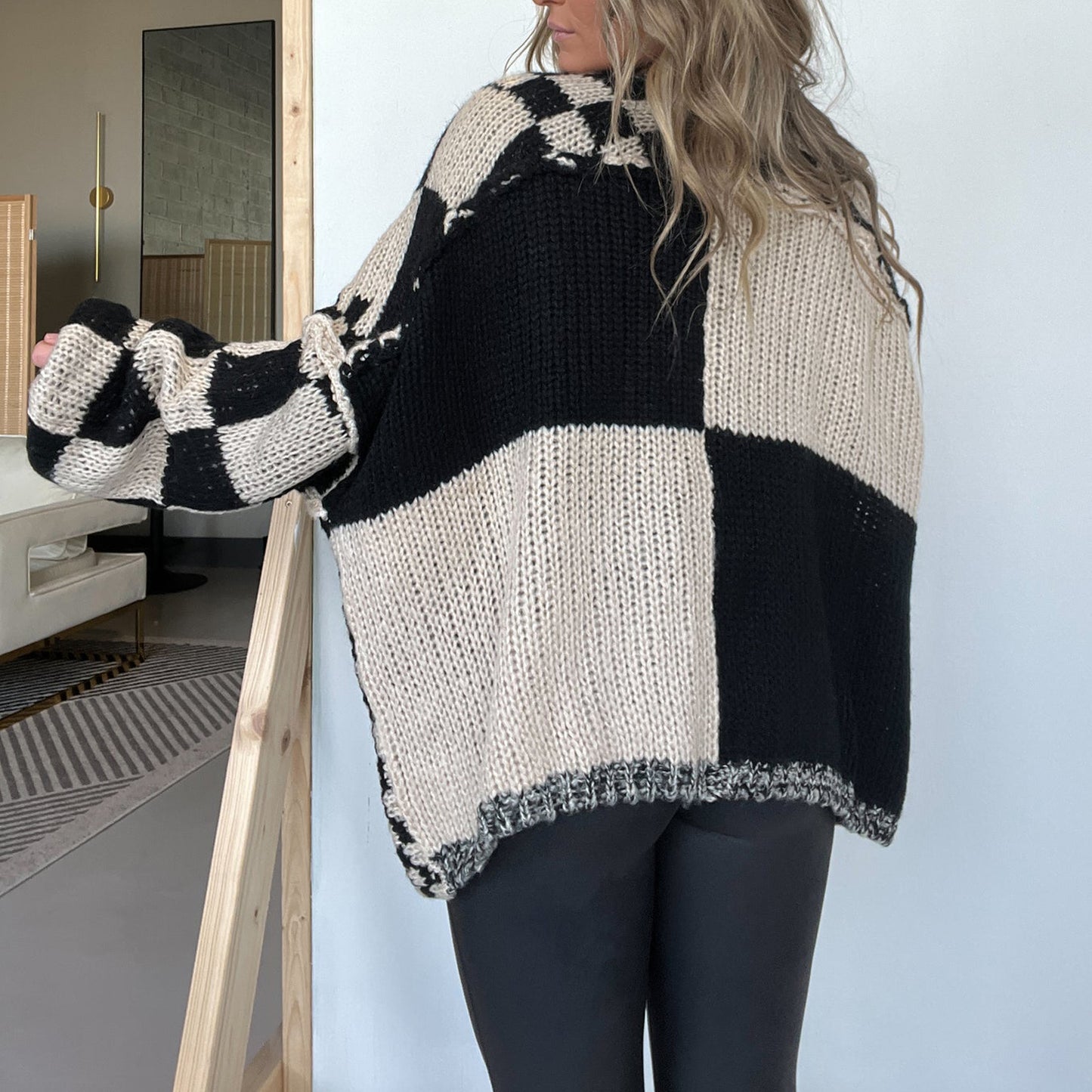 Checkered  Oversized Cardigan (Buy 2 Free Shipping)