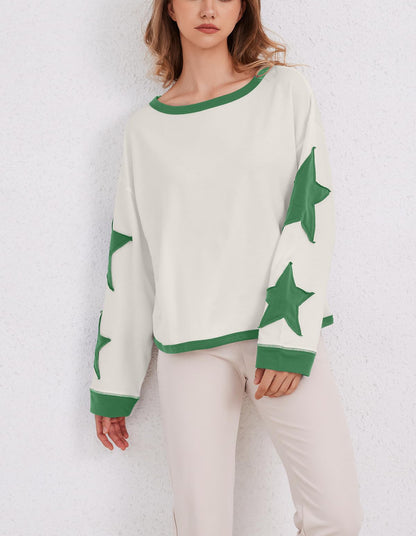 Star Graphic Oversized Sweatshirts for Women (Buy 2 Free Shipping)