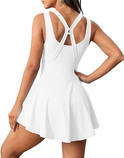 Womens Sleeveless 2-in-1 Active Dresses （BUY 2 FREE SHIPPING)