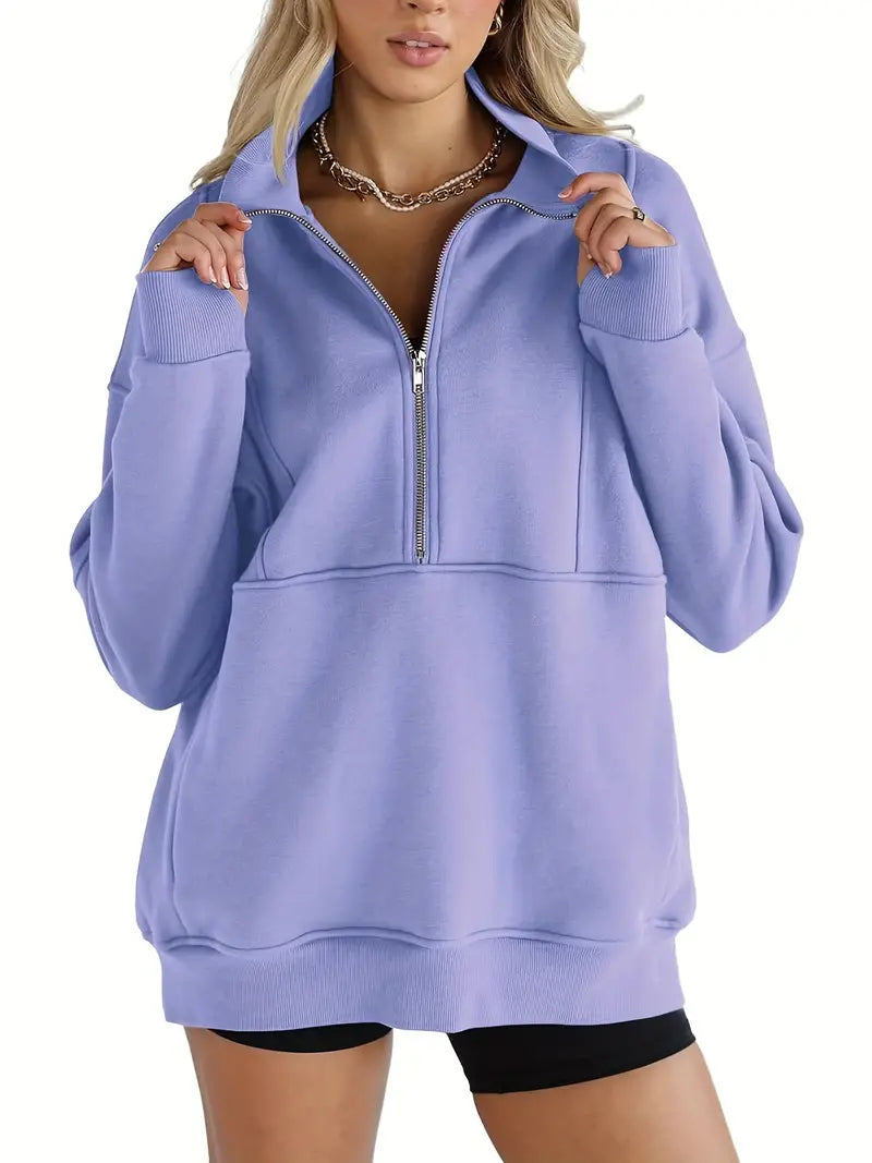 Half-Zip Pullover Sweatshirt (Buy 2 Free Shipping)