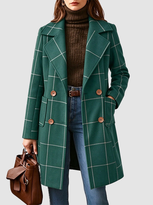 Vintage Checker Loose Trench Coat