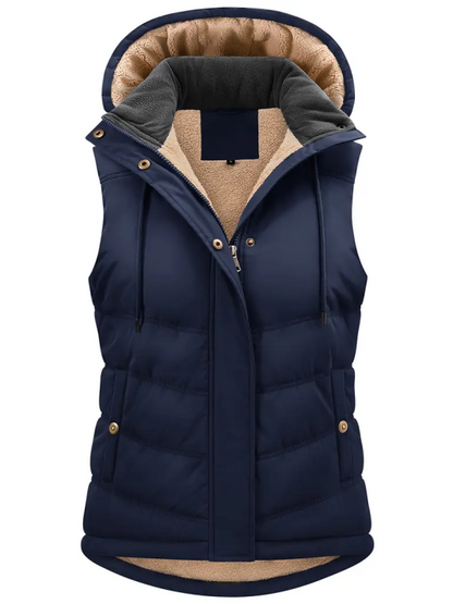 Women Fitted Sleeveless Winter Insulated Waistcoat