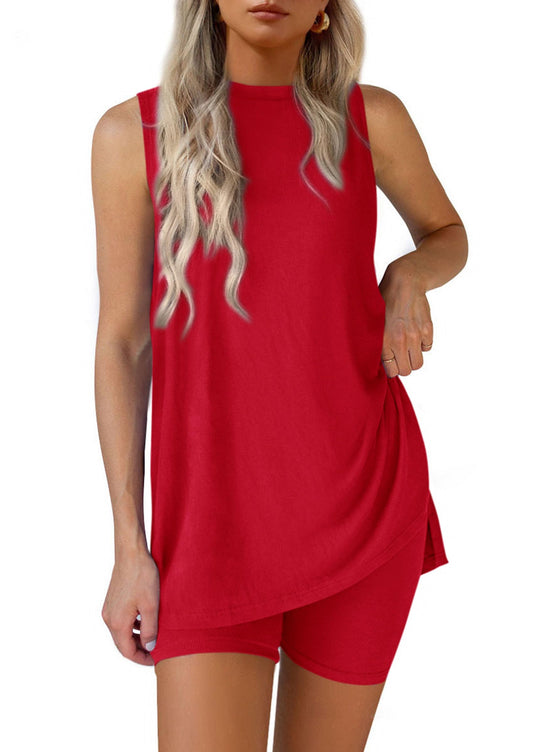 Women's 2 Piece Sets Summer Matching Lounge Shorts Set