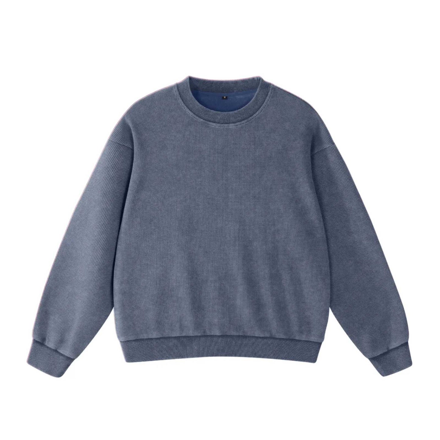 Vintage Crew Neck Waffle Acid washed Unisex Sweatshirts
