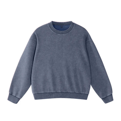 Vintage Crew Neck Waffle Acid washed Unisex Sweatshirts