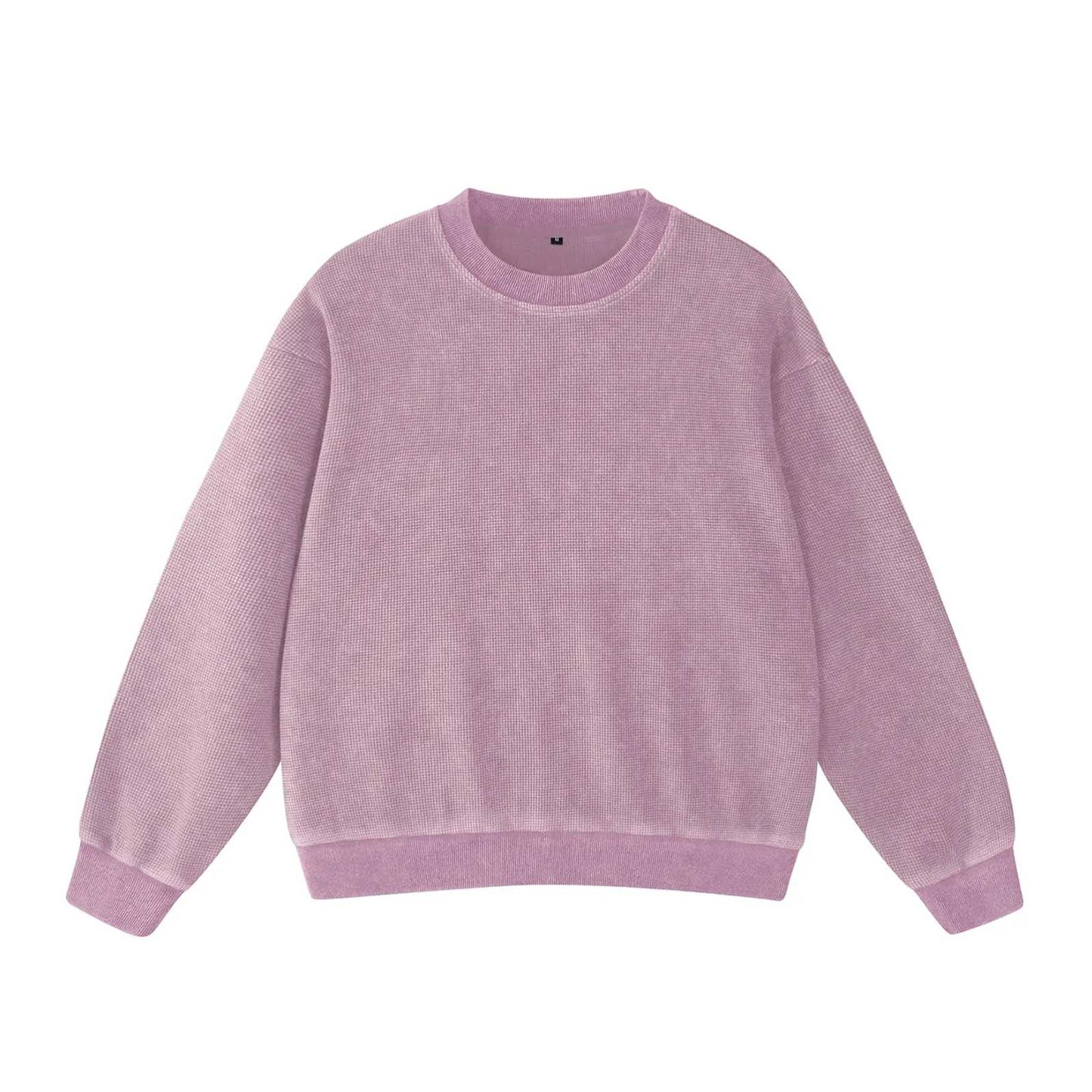 Vintage Crew Neck Waffle Acid washed Unisex Sweatshirts
