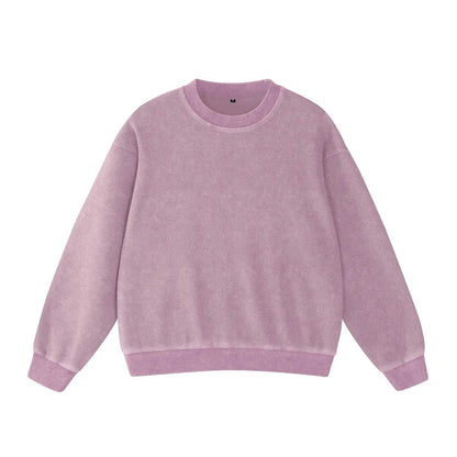 Vintage Crew Neck Waffle Acid washed Unisex Sweatshirts