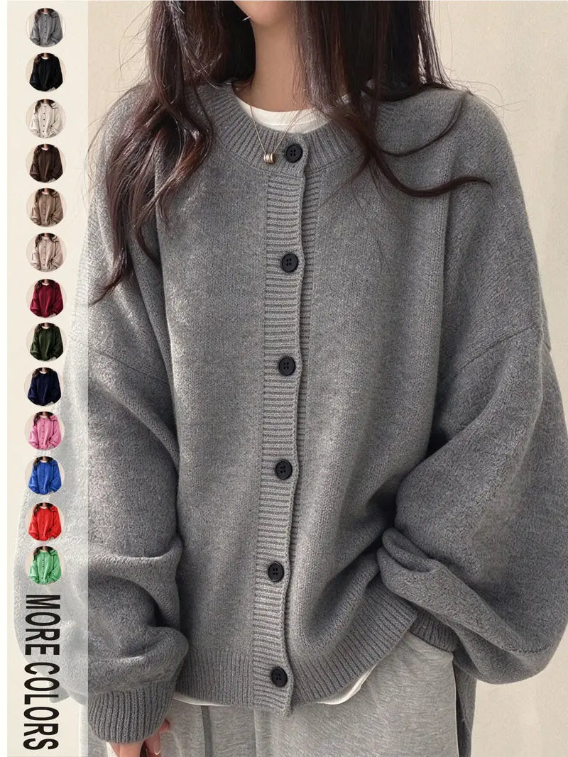 Limited time sale🔥Women's Oversized Cardigan Casual Long Sleeve Button Down Knit Sweater