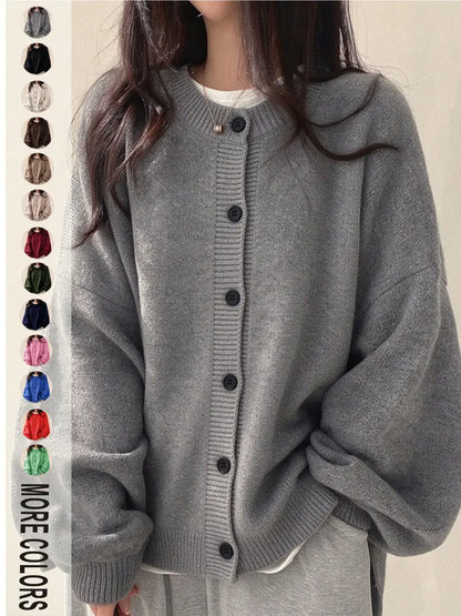 Limited time sale🔥Women's Oversized Cardigan Casual Long Sleeve Button Down Knit Sweater