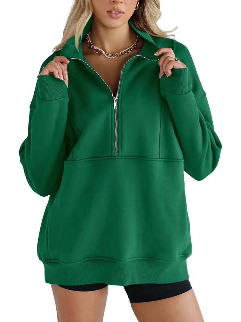 Half-Zip Pullover Sweatshirt (Buy 2 Free Shipping)