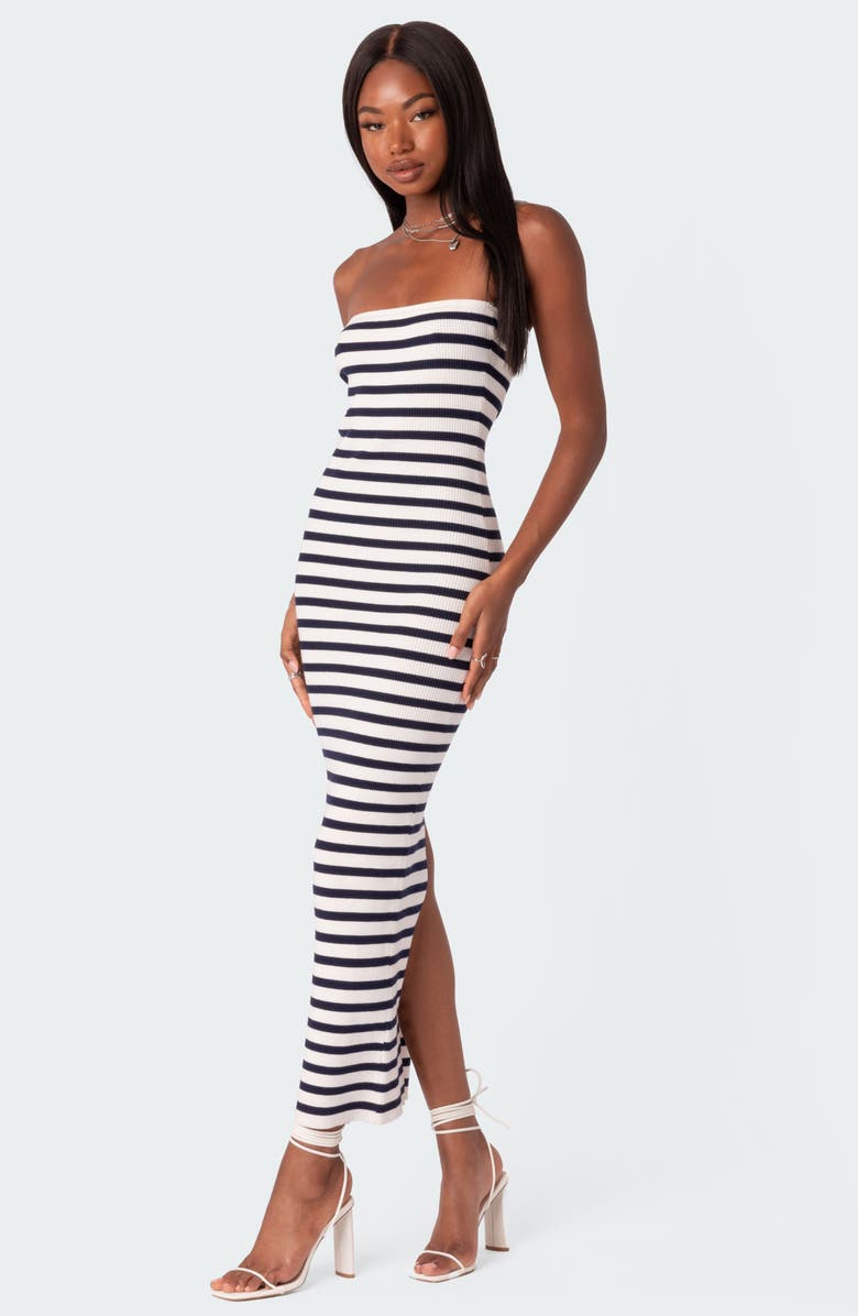 Stripe Strapless Maxi Dress(Buy 2 Free Shipping)