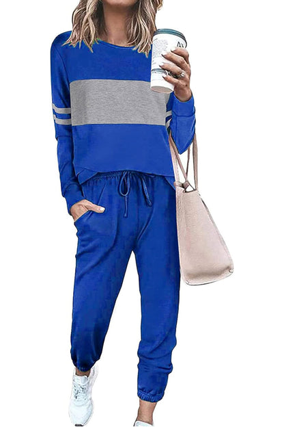 Casual Color Block 2-Piece Loungewear Set  ( Big Savings!!!)