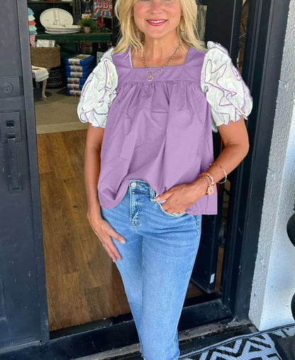 Tiktok Hot Sale Ruffle Sleeve Top(Buy 2 Free Shipping)