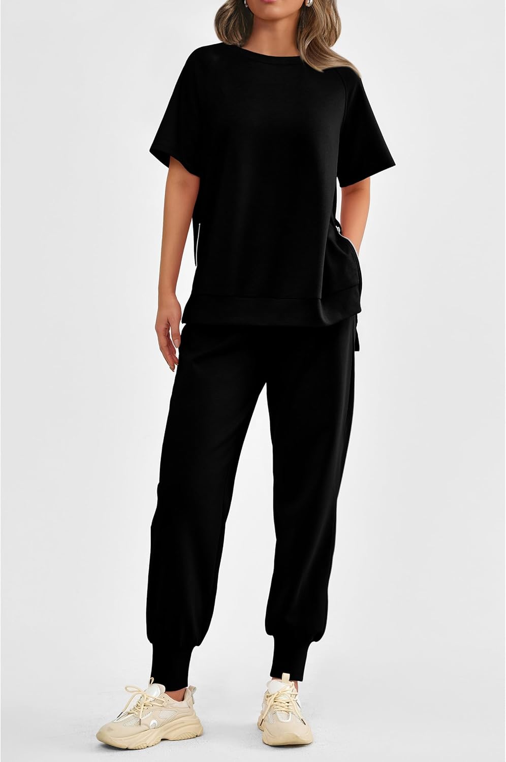 ✨Women's  2 Piece Outfit Tracksuits Casual Tops High Waisted Sweatpants Set