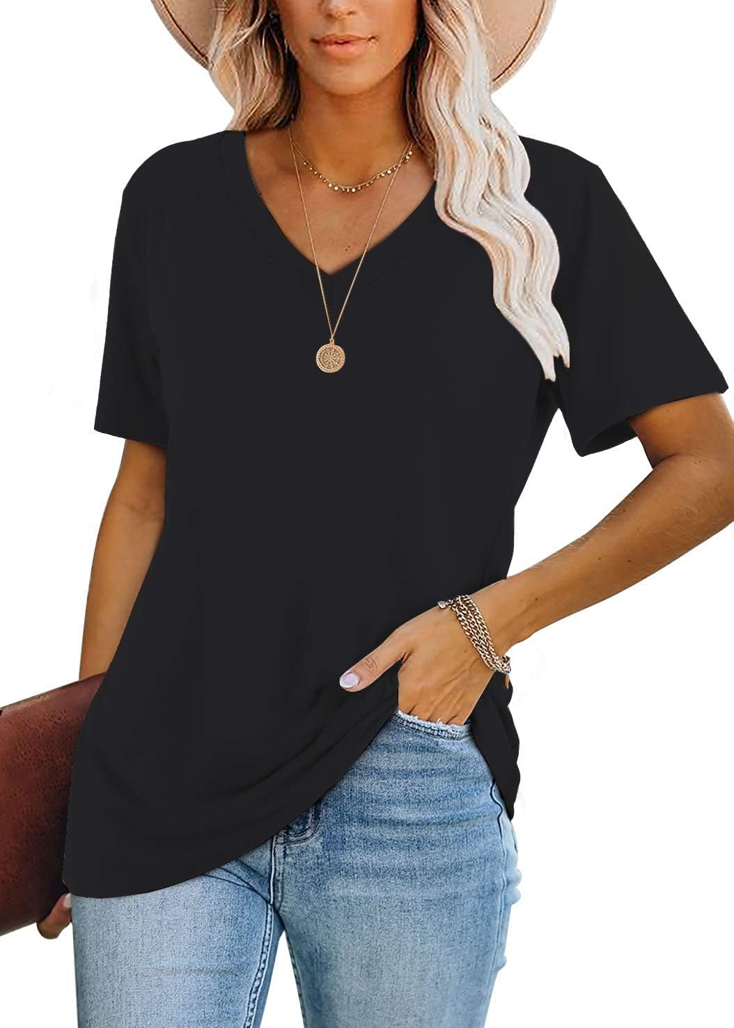 ✨Womens Tops Casual Basic T Shirt