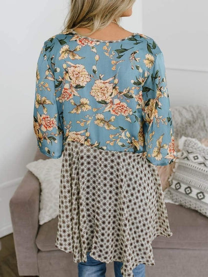 ⏰Hot Sale-Women's Floral Kimono Ruffle Sleeve Tie Cardigans Flowy Boho Loose Cover Ups