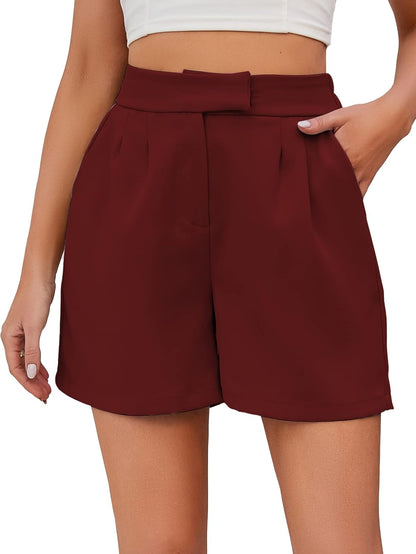 Women's Summer Cute  Casual Side Pockets High Waist Shorts