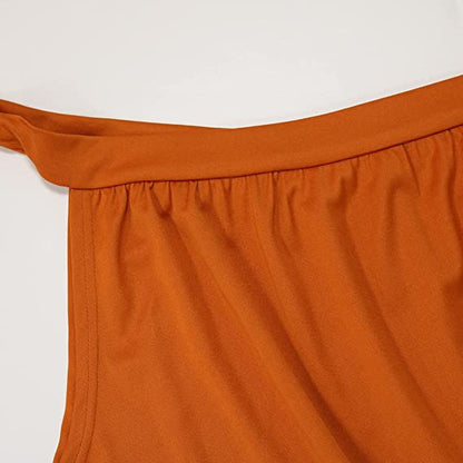 2023 Plus Size One Shoulder Solid Maxi Dress