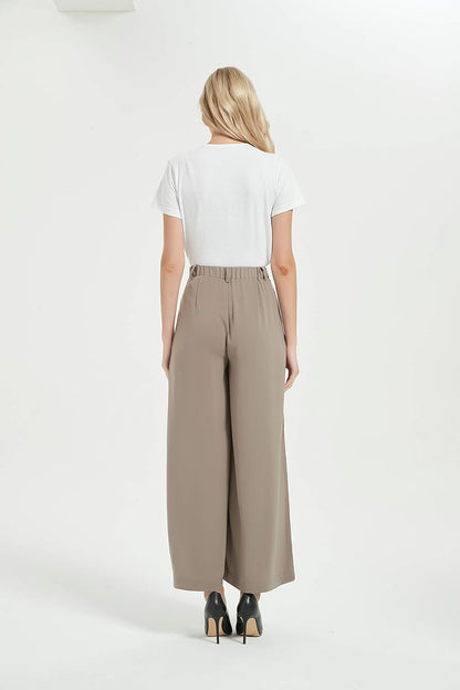 Women High Waist Casual Wide Leg Long Palazzo Pants Trousers (⏰ 30% OFF TODAY)