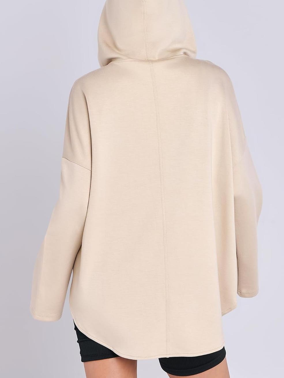 ✨Women's Oversized Quarter Zip Tunic Hoodie (Buy 2 Free Shipping)