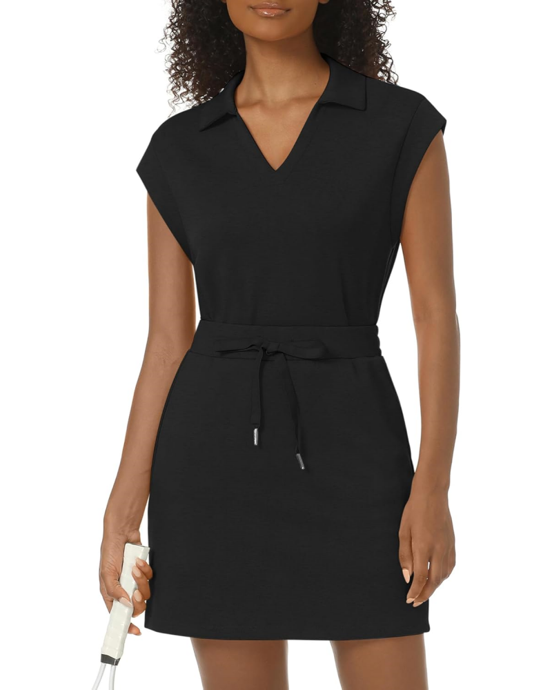 ✨Women's Casual Sports Cap Sleeve Lapel Shirt Skirt Two-Piece Set