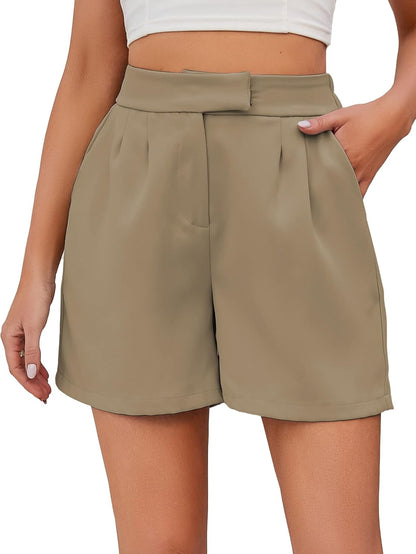 Women's Summer Cute  Casual Side Pockets High Waist Shorts