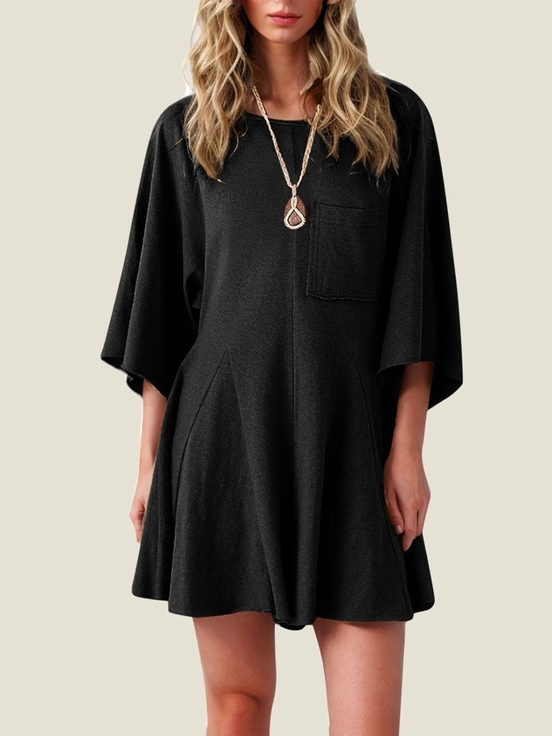 ⏰Hot Sale-Women's Short Sleeve Loose Ruffled Short Romper Dress with Pocket