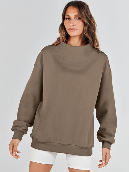 Womens Oversized Sweatshirts Turtleneck Pullover Long Sleeve Hoodies Tops