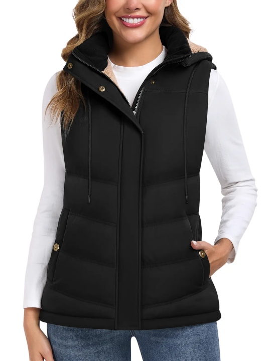 Women Fitted Sleeveless Winter Insulated Waistcoat