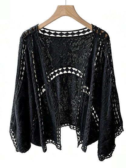 ✨Women Boho Lace Crochet Cardigan