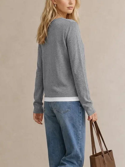 Women 2-in-1 Layered Knit Top
