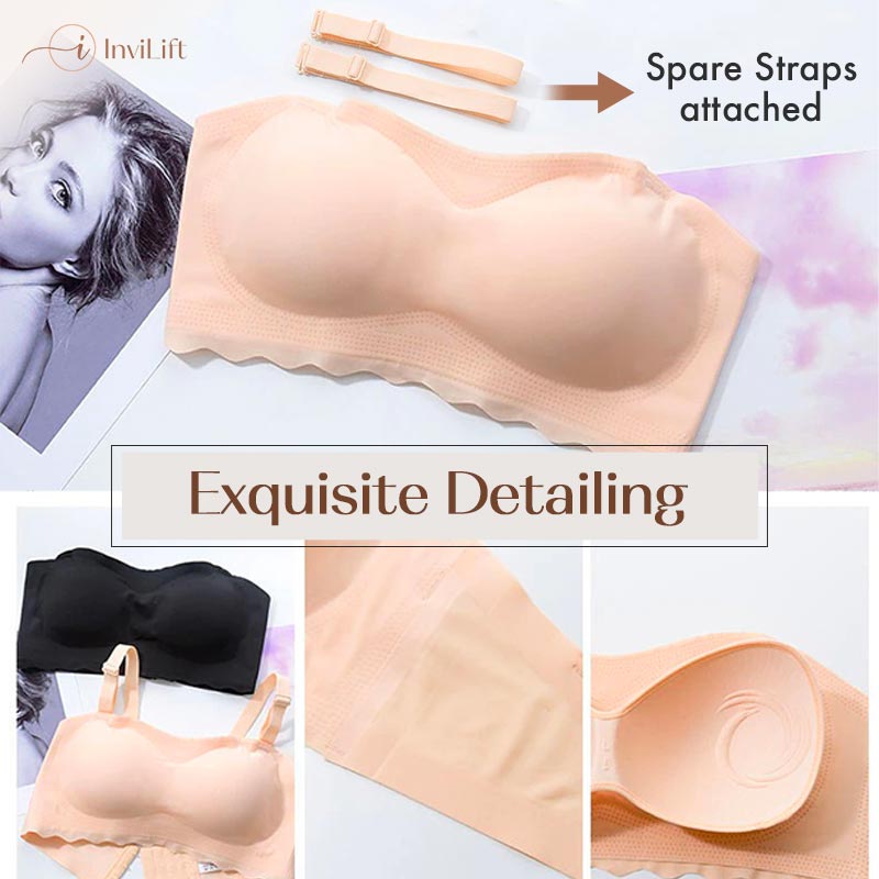 2023 Plus size Sexy Strapless Invisible Push Up Bra
