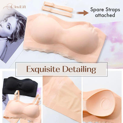 2023 Plus size Sexy Strapless Invisible Push Up Bra