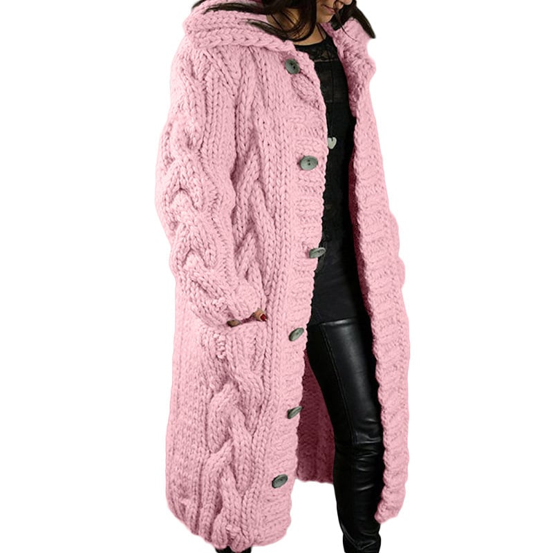 2022 Hand-Knitted Thick-Line Jumper Coat
